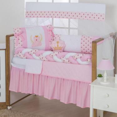 Imagem de Kit Berço 11 Peças Trança e Lateral Urso Menino Menina - Beatriz Baby 