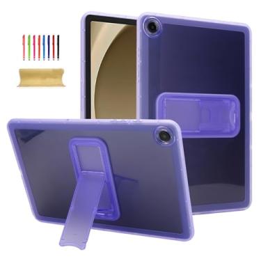 Imagem de Dteck Capa para tablet Samsung Galaxy Tab A11 (SM-X130), Tab A9 (SM-X110) 22 cm fina fosca com suporte, ultrafina, leve, com absorção de choque, resistente a arranhões, translúcida, roxa