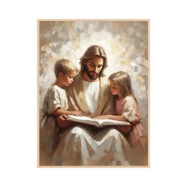 Imagem de Pôster De Arte De Parede Com Retrato De Jesus Cristo, Eu Caminhará Com