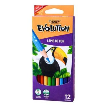 Imagem de Lápis 12 cores evolution sextavado BIC