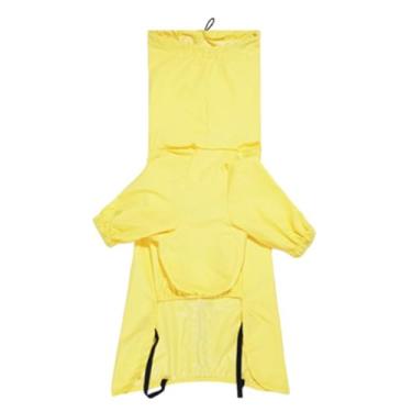 Imagem de Capa de chuva para cães – Capa de chuva para cães com orifício de corda de tração e listras refletivas | Poncho ajustável para passeios de animais de estimação médio e grande para caminhadas, passeios