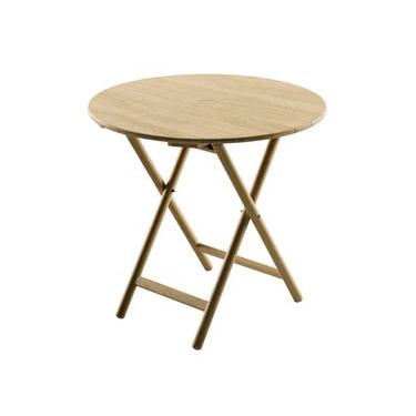Imagem de Mesa Dobrável Redonda Tramontina Bossa 80x75 cm em Madeira Tauari Natural