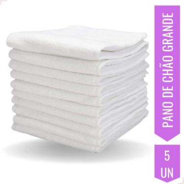 Imagem de Kit Pano De Chão Branco 45x70cm Para Limpeza Pesada Saco Alvejado Gran