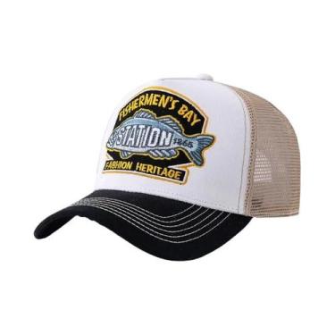 Imagem de Boné De Pesca Unissex De Verão Com Tela Respirável, Estilo Trucker, Pa