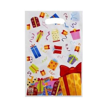 Imagem de Sacolas Plásticas De Bolinhas 20un. Lembrancinhas De Aniversário Infan