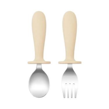 Imagem de Conjunto De Colher E Garfo De Aço Inoxidável Para Crianças, Livre De B