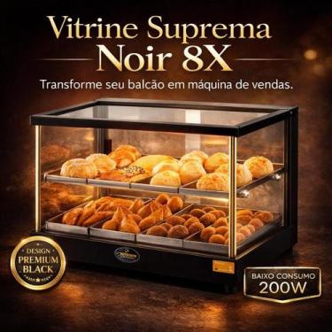 Imagem de Vitrine Aquecida Estufa Para Salgados Retilínea Black com 8 Bandejas D