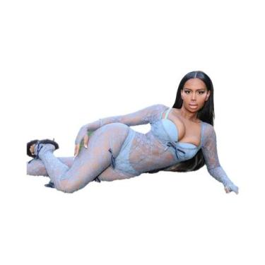 Imagem de Macacão Sexy Transparente Com Decote Baixo Para Mulheres, Moda De Verã