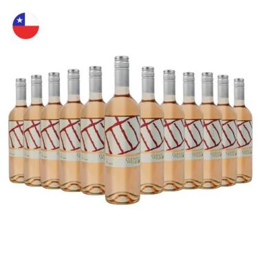 Imagem de Kit com 12 Vinhos Chilenos Rosé Seco Carmenere Cuentos del Fuego 750ml