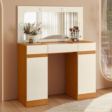 Imagem de Penteadeira 2 Portas 4 Gavetas com Visor de Vidro Studio Albatroz, Cin