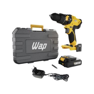 Imagem de Furadeira e Parafusadeira de Impacto Wap a Bateria com Maleta 4 Peças 