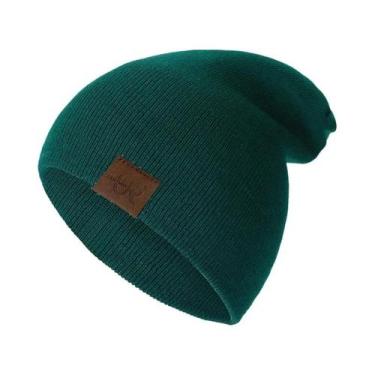 Imagem de Gorro Unissex De Malha Macia E Quente, Casual, Elegante, Liso, Para Us