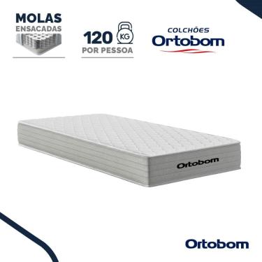 Imagem de Colchão de Molas Ensacadas Ortobom One Face Plenno Solteiro 88 cm