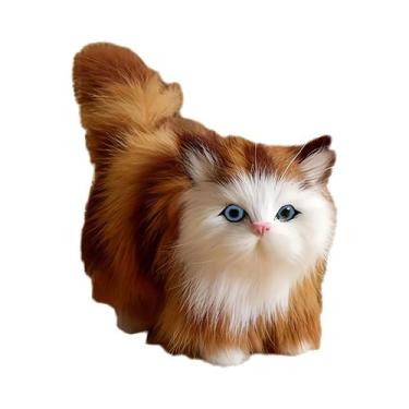 Imagem de Brinquedo De Pelúcia De Gato Simulado, Modelo De Gatinho Para Crianças