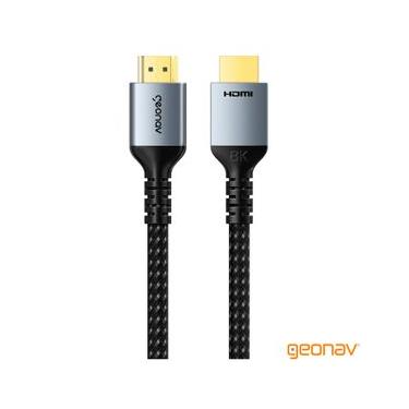 Imagem de Cabo HDMI 2.1 com 2 metros Cinza - Geonav - HDMI2120