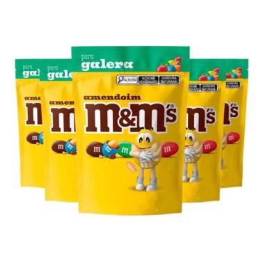 Imagem de 5 Pacotes Chocolate Mms 132g Escolha o Sabor - M&M'S, Amendoim