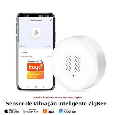 Imagem de Sensor De Vibração Zigbee Smart Life App: Alarme De Choque E Movimento