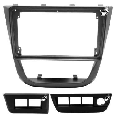 Imagem de Moldura De Painel 2 Din 9 Polegadas Gol Saveiro Voyage G5 Grafite - Lu