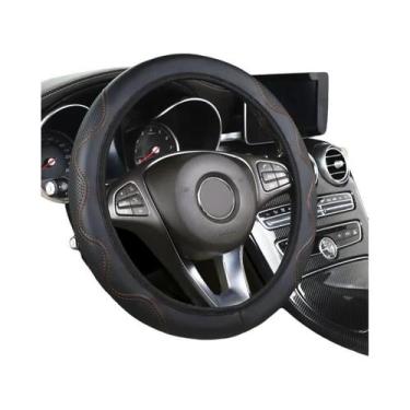 Imagem de Capa De Volante Esportiva Em PU Preto Sem Aro Interno Para Interior De