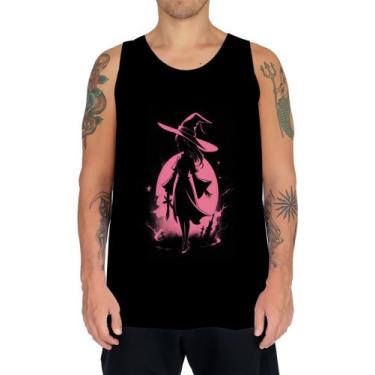 Imagem de Camiseta Regata Bruxa Halloween Rosa Festa 1 - Kasubeck Store®, INF 02