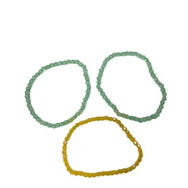 Imagem de 03 Pulseira Miçanga Brasil Copa DoMundo VerdeAmarelo Cristal