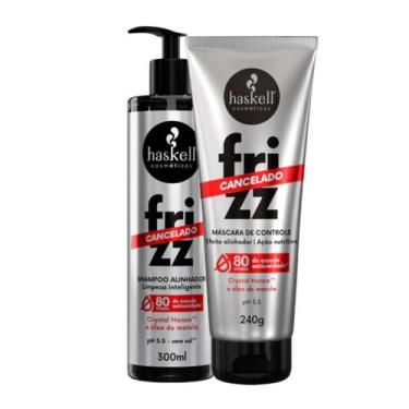 Imagem de Kit Frizz Cancelado Haskell Shampoo 300ml + Máscara Controle 240g