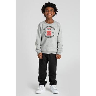 Imagem de Conjunto Infantil Mescla de Moletom Skate University - Vida Costeira O