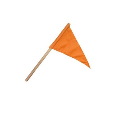 Imagem de Bandeira Bandeirola Profissional Laranja Com Cabo De Madeira  - AEROIN