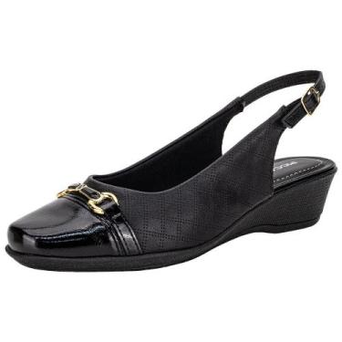 Imagem de Sapato feminino anabela piccadilly 143246, Preto, 38