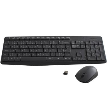 Imagem de Kit Teclado e Mouse Sem Fio Logitech MK235