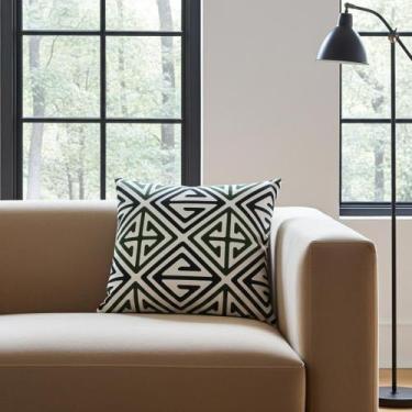 Imagem de Capa Almofada 45x45 Estampa Geométrica Cor Verde Nallu Decor