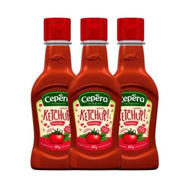 Imagem de Ketchup Tradicional  Cepêra Kit Com 3 Unidades 210g - CEPERA