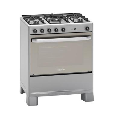 Imagem de Fogão de Piso 5 Bocas Gás GLP Suggar FGISL510PRIX Mesa Inox Acendimento Automático Prata Bivolt