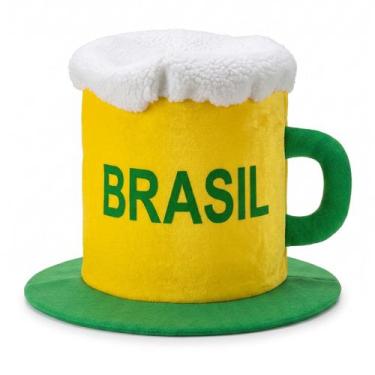 Imagem de Kit 4 Chapéus Caneca De Chopp Brasil Para Torcidas Copa Do Mundo Uniss