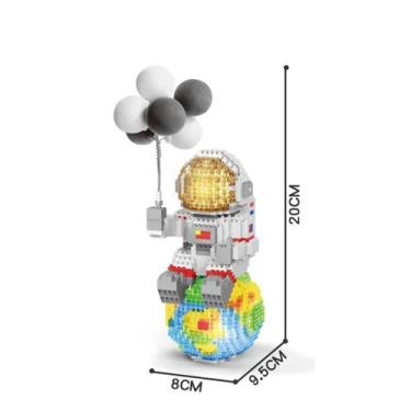 Imagem de Brinquedo De Blocos De Montar Micro Mini Astronauta Espacial Terra Par