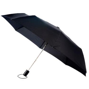 Imagem de Sombrinha Fazzoletti Automática Lisa Preto, Preto, Único