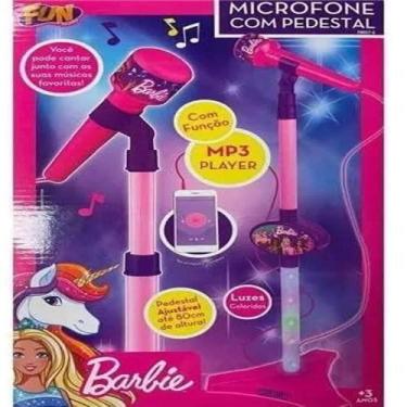 Imagem de Microfone com Pedestal Barbie Barão Toys 
