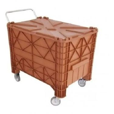 Imagem de Carrinho para Coleta de Lixo Carrinho Caixa Completa Lixo Carga 370 l para Coleta, Armazenamento e Descarte de Resíduos