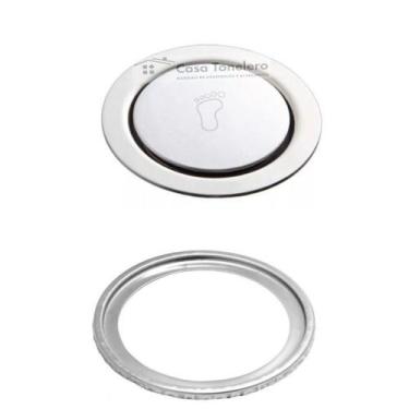 Imagem de Kit Ralo Click Redondo 10cm com Porta Grelha Inox - SM