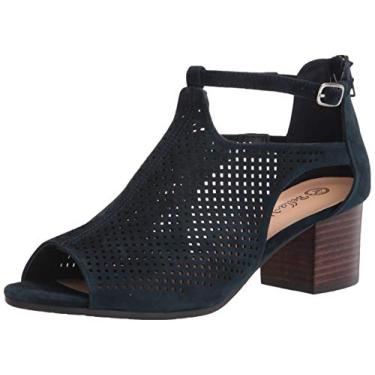 Imagem de Bella Vita Sandália feminina de salto alto, Couro Kidsuede azul-marinho, 6.5 Narrow