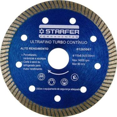 Imagem de Disco Diamantado para Porcelanato Starfer Embalagem Com 10