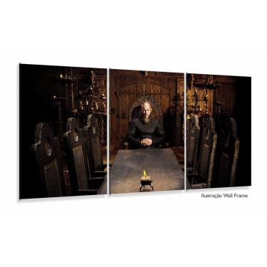 Imagem de Quadro Decorativo Ragnar Lothbrok Vikings Em Tecido 3 Peças