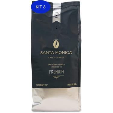 Imagem de Kit 3 Café Premium Santa Monica Moído 500 Gramas