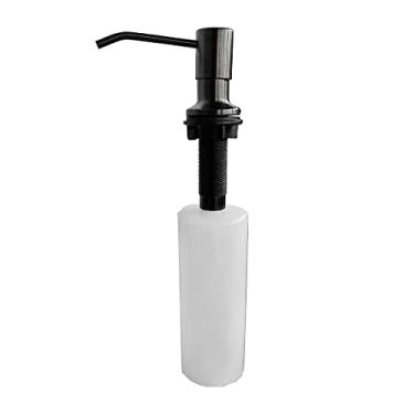 Imagem de Dosador e Dispenser de Detergente liquido Preto Fosco para Granito Pia Embutir 500ml WT-F252P