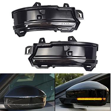Imagem de Espelho lateral esquerdo direito para carro retrovisor sequencial LED luz de sinalização para Jaguar F-Pace X761 2016-2020 E-Pace X540 2017-2020