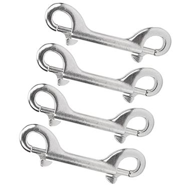 Imagem de Correntes para animais de estimação de tração rápida, mosquetão anticorrosão com parafuso de extremidade dupla para travas de porta para baldes para cintos para chaveiro