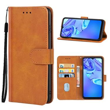 Imagem de Leather Phone Case For TCL 305/30 SE / 306 & Sharp Aquos V6 / V6 Plus(Black)