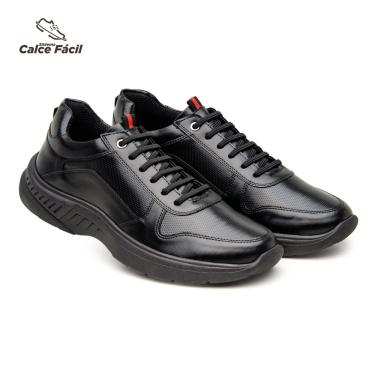 Imagem de Sapatenis sneaker elastico Confort Shoes Maker - Preto