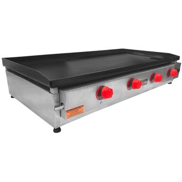 Imagem de Chapa de Lanche Industrial Profissional 5mm à Gás 100x50cm Metalfour