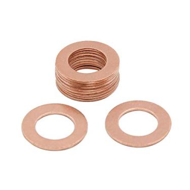 Imagem de X AUTOHAUX 12 mm Diâmetro Interno Espremedor de Cobre Arruelas de Vedação de Carro Plano Anéis de Placa Universal 10 peças